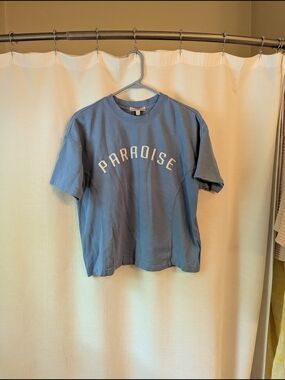 PJ Salvage Blue 'Paradise' Graphic Short Sleeve Sweatshirt Tee